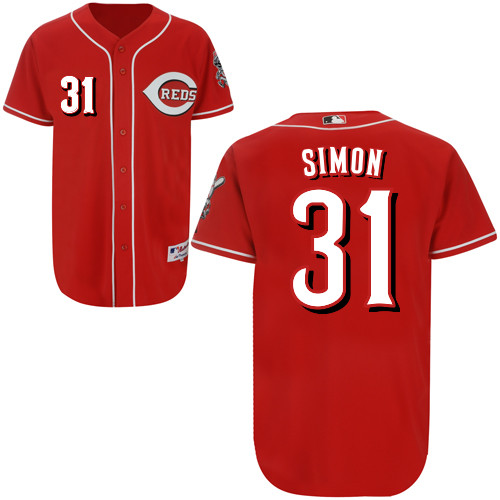 Alfredo Simon #31 MLB Jersey-Cincinnati Reds Men's Authentic Red Baseball Jersey
